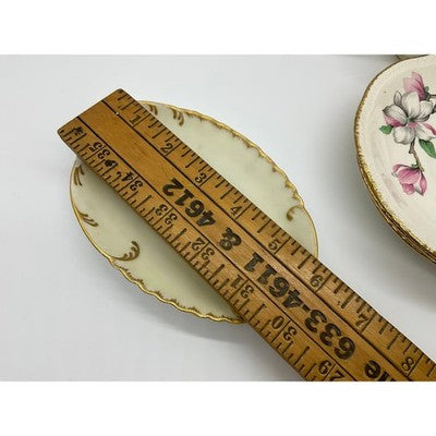 VTG Homer Laughlin Floral Porcelain Tea Set Cups Saucers Bowl Trinket Dish