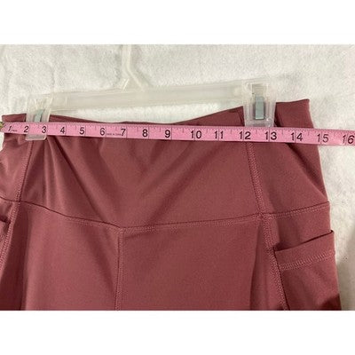 Embrace Your Love Leggings Women XL Mauve Rose Side Pockets Activewear Workout