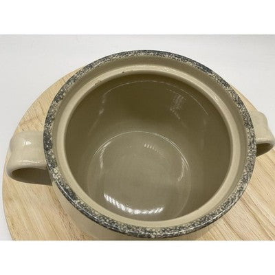 Home & Garden Party Stoneware Soup Tureen 8" Handles Lid Serving Bowl Crock Pot