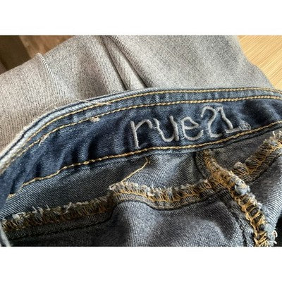 Rue21 Jeans Womens 1/2R Blue High Waist Skinny Freedom Flex Stretch Denim Pants