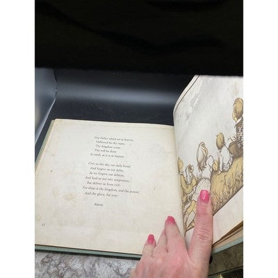 1945 Small Rain Verses Bible Jessie Orton Jones Illus Hardcover 5th Edition