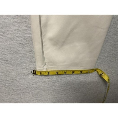 Lisadnyc The Drop Pants Womens 2XL Cream Faux Leather Pull On High Rise Pockets