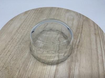 VTG Clear Glass Scalloped Edge Serving Bowl Round Small Dessert Dip Dish Kitchen