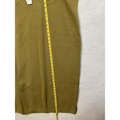 The Drop Dress Womens 5X Olive Green Knit Bodycon Bustier Adjustable Straps