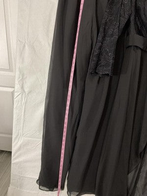 NEW VOGUE Dress Pants Set Womens XL Gray Lace Chiffon Long Sleeve Formal Wedding