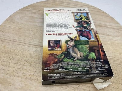Shrek Special Edition VHS 2001 DreamWorks Animated Family Movie PG Videocassette
