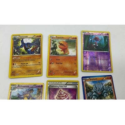 Pokemon TCG Card Lot Nidoqueen Toxicroak Rhyhorn Reverse Holo Steam Siege 6pc