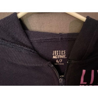 Lot of 3 Girls Hoodies/Jackets Denim Jacket w/ Hood, Yellow, Black Size 6/7