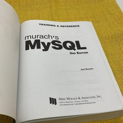 Murach's MySQL Joel Murach 2nd Edition 2015 Paperback SQL Database Training Book