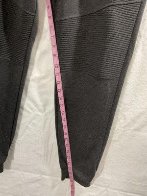 Pants Mens XL Gray Fleece Joggers Sweatpants Zip Pockets Drawstring Cuffed Moto