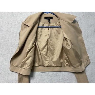 Forever 21 Jacket Womens Small Moto Biker Asymmetrical Zip Lined Faux Leather