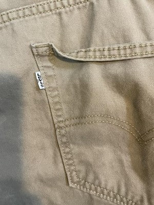 Levi's 505 Jeans Mens 40x30 Beige Khaki Straight Leg Regular Fit Denim 5-Pocket