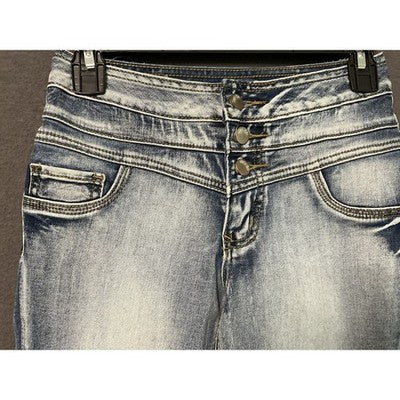 Rue21 Jeans Womens 1/2R Blue High Waist Skinny Freedom Flex Stretch Denim Pants