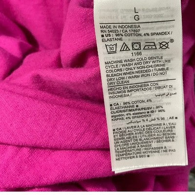 Old Navy Halter Column Dress Womens Large Dragon Fruit Pink Midi Slit Summer
