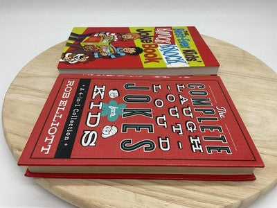 Rob Elliott Kids Joke Books 2pc Set Paperback Hardcover Red Multicolor