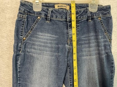 Blue Spice Jeans Womens 3 Blue Mid Rise Skinny Stretch Denim Light Wash Juniors