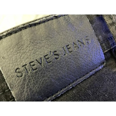 Steve's Jeans Slim Straight Men 33x32 Black Denim SU9AABALEF Stretch Pants