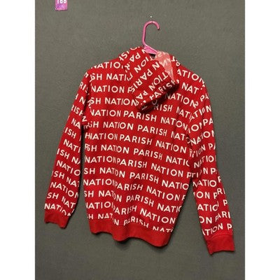 Parish Nation Red Pullover Hooded Sweatshirt Boys Youth Size X-Large (18)