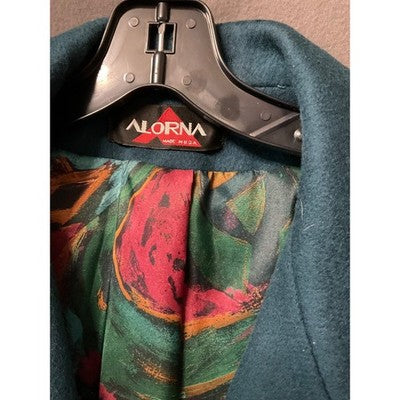 Vintage Alorna Super Fina Wool Blend L Coat Double Breasted Made in USA Parka