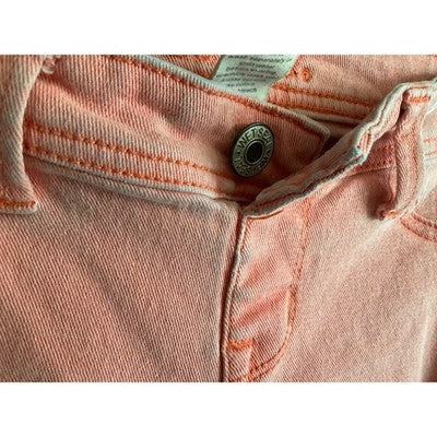 Wet Seal Skinny Jeans Peach Color Distressed Juniors Size 5 Cotton Stretch