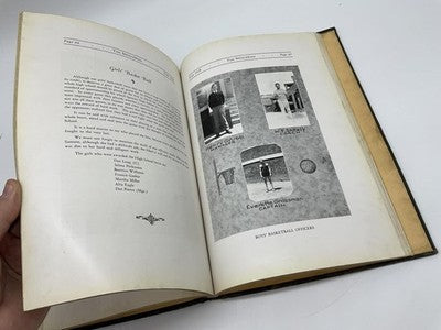 Vintage 1928 The Spencerian High School Yearbook Black Illustrated HC History