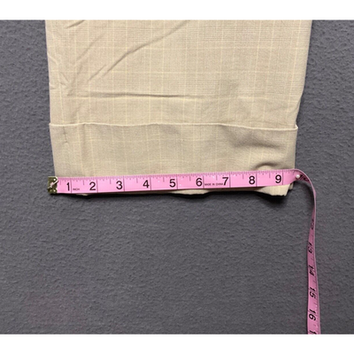 Apt. 9 Stretch Maxwell Cropped Pants S 14 Beige Check Workwear Career Cuffed