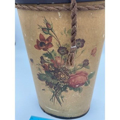 VTG Oval Cardboard Gift Box 13" x 7" x 4.5" Wide w/ Lid & Rope Country Core