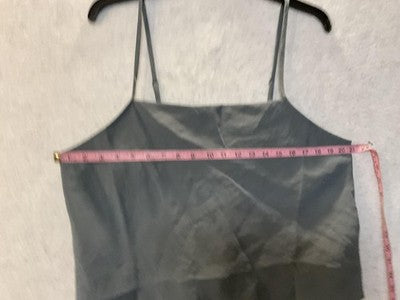 The Drop Tank Skirt Set Womens XL Blue V Neck Midi A Line Zip Back Outfit Summer