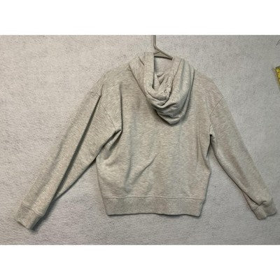 Tommy Hilfiger Sport Hoodie Womens Small Gray Hilfiger Logo Cropped Sweatshirt