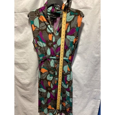 Attention Floral Sleeveless V-Neck Maxi Dress Size L Polyester/Spandex Stretchy