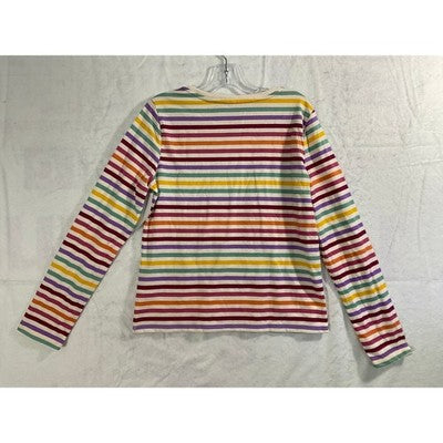 Wonder Nation Long Sleeve Tee Kids M 7-8 Multi Color Striped Tough Tee NEW