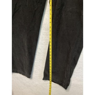 Haggar Pants Mens 42x30 Black Stretch Corduroy Classic Fit Casual Comfort