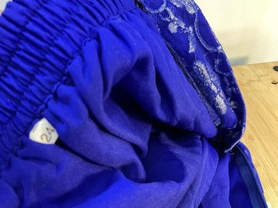 Skirt Girls 4 Blue Tulle Maxi Floral Sequin Trim Lined Formal Party Wedding