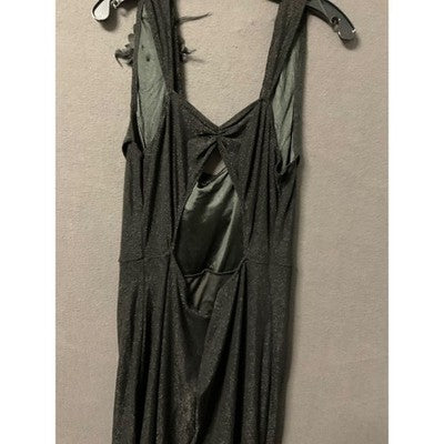 Vshow 2XL Sparkle Black Formal Maxi Dress Long Gown Floral Sleeve - NWT