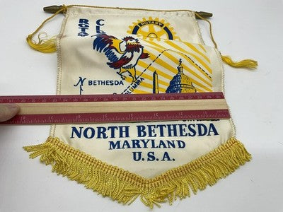 Rotary Club North Bethesda Maryland USA Banner Flag Pennant Wall Decorative