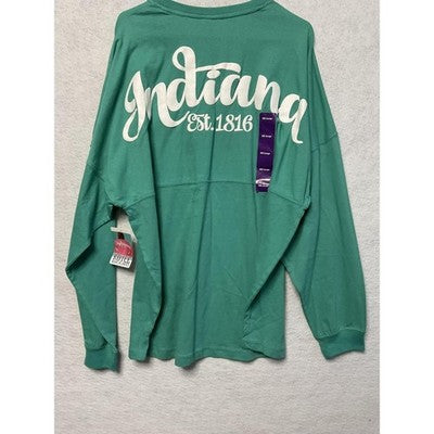 Indiana Shirt Womens 2XL Seafoam Long Sleeve Spirit Jersey Royce Brand 1816
