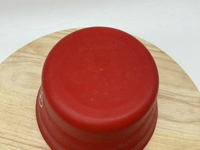 Pampered Chef Red Silicone Microwave Popcorn Popper Collapsible Vented Lid