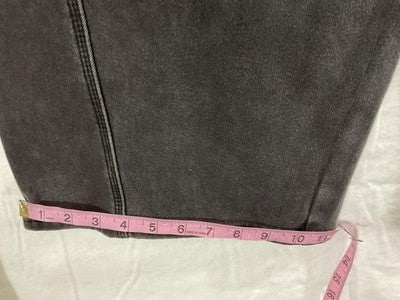 EMMIOL Jeans Womens 31 Gray High Rise Wide Leg Fleece Lined Denim Pants Winter