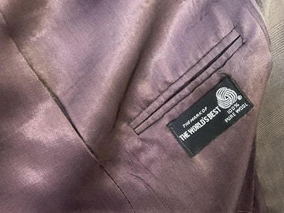 VTG Zylos George Machado Sport Coat Men 44 Brown Wool Check Blazer Lined Busines