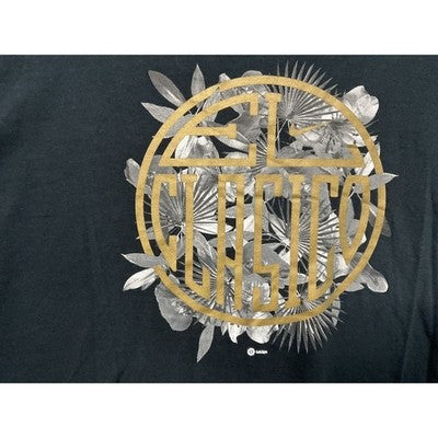 Nike Tee NWT LaLiga El Clasico Graphic Tee Black Gold Cotton Womens XL