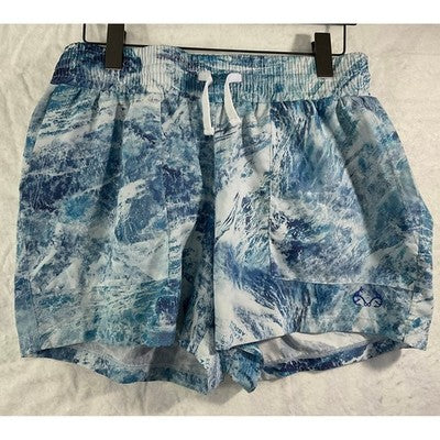 Ocean + Coast Realtree Fishing Shorts Womens Large Blue Camo Aspect Performance