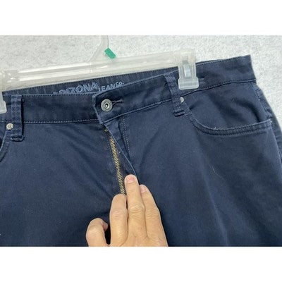 Arizona Jean Co Jeans Womens 17 Navy Skinny Stretch Five Pocket Mid Rise Juniors
