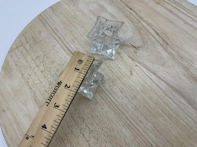 Clear Lead Crystal Candlestick Holders Set Of 2 Taper Candle USA Decor Tabletop