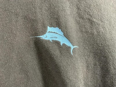 Tommy Bahama Shirt Mens Large Gray Relax Now Relax Later Graphic Tee Beach Print