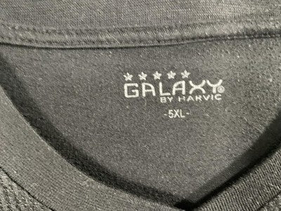 Galaxy By Harvic Shirt Mens 5XL Black Long Sleeve Thermal V Neck Big Tall