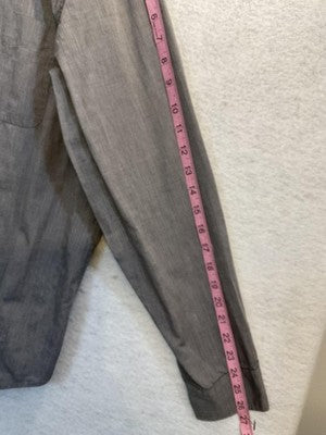 Chaps Shirt Mens XL Gray Easy Care Check Long Sleeve Button Down Pocket Casual