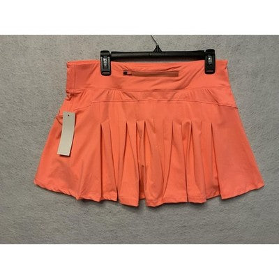 MCEDAR Skort Womens 10 Coral Pleated Athletic Tennis Golf Pocket Lined NWT