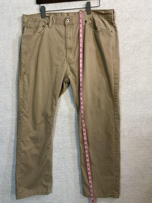 Levi's 505 Jeans Mens 40x30 Beige Khaki Straight Leg Regular Fit Denim 5-Pocket
