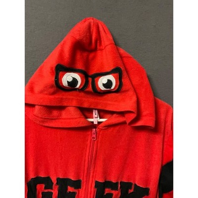 Tarae by Rue 21 Geek Hooded Fleece One piece Medium Lounge Pajamas Unisex