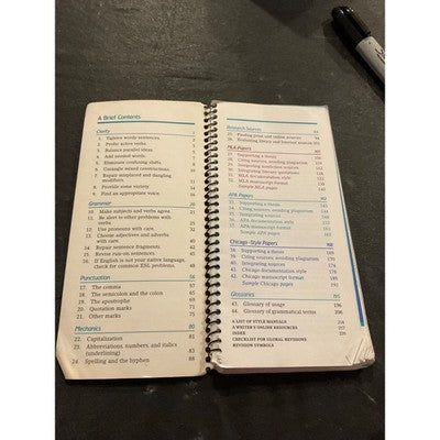 A Pocket Style Manual 3rd Edition Spiral Bound Diana Hacker Writing Guide